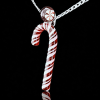 Chaka Glass Candy Cane Ornament/Pendant