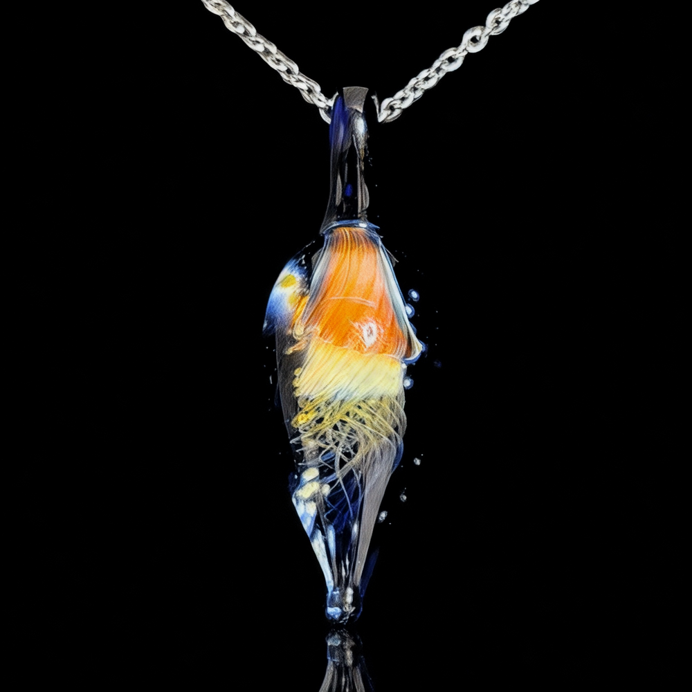 Chaka Glass Jellyfish Pendant