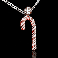 Chaka Glass Candy Cane Ornament/Pendant