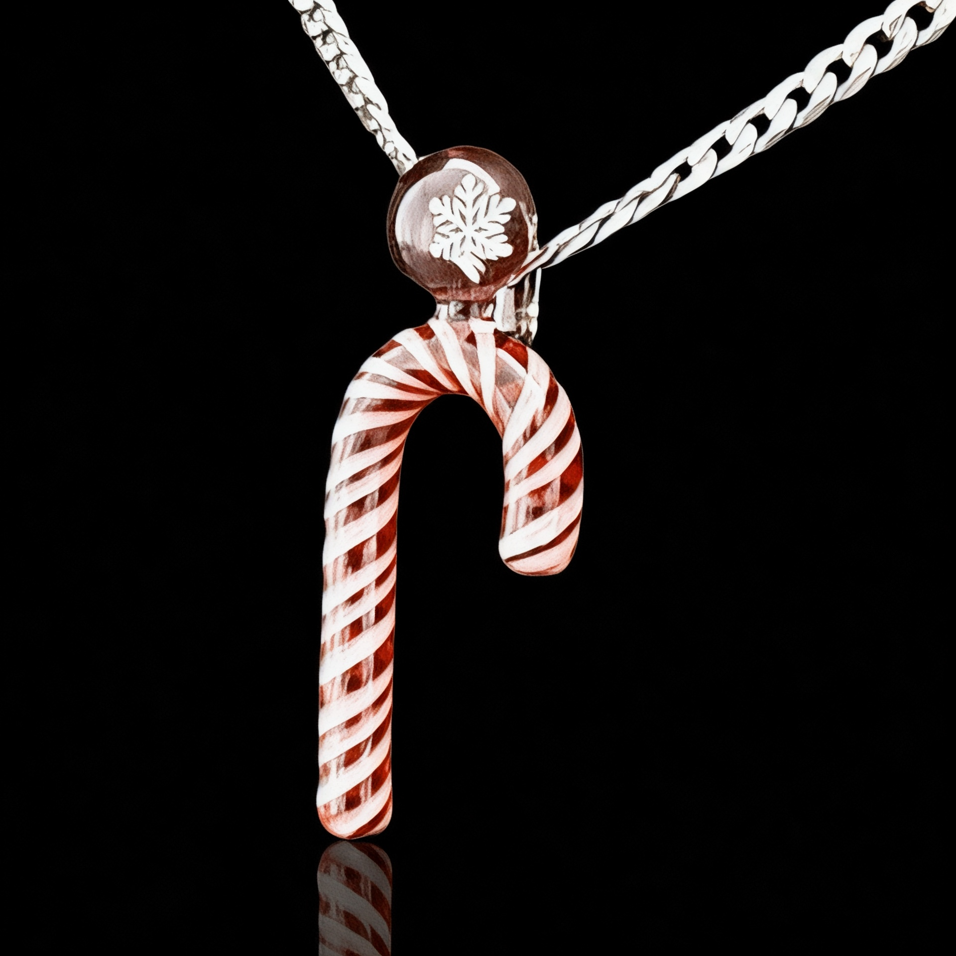 Chaka Glass Candy Cane Ornament/Pendant