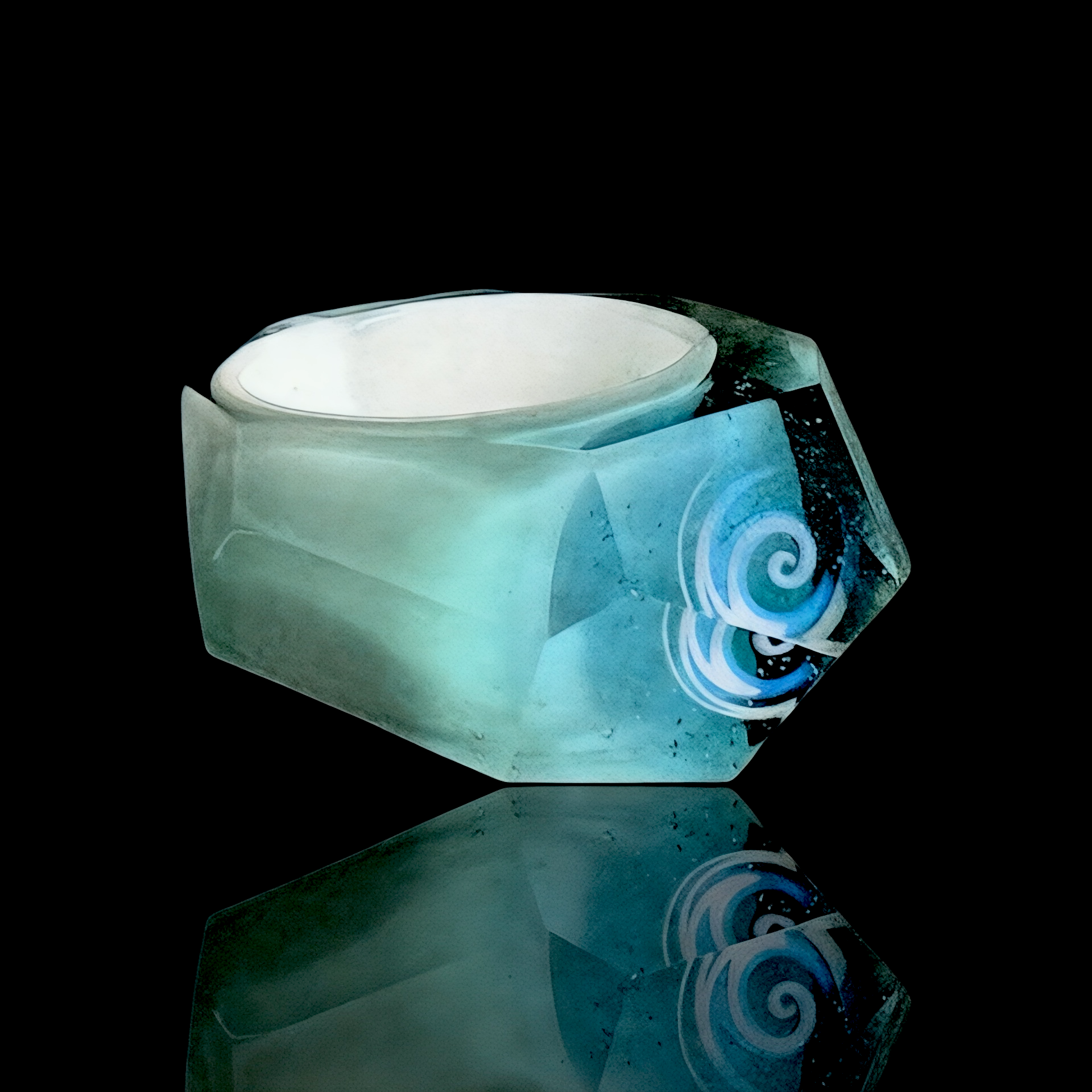 Chaka Glass Signet Ring (8.7)