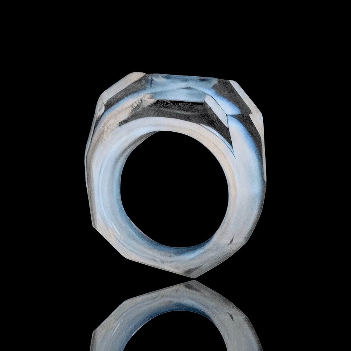 Chaka Glass Signet Ring (6.5)