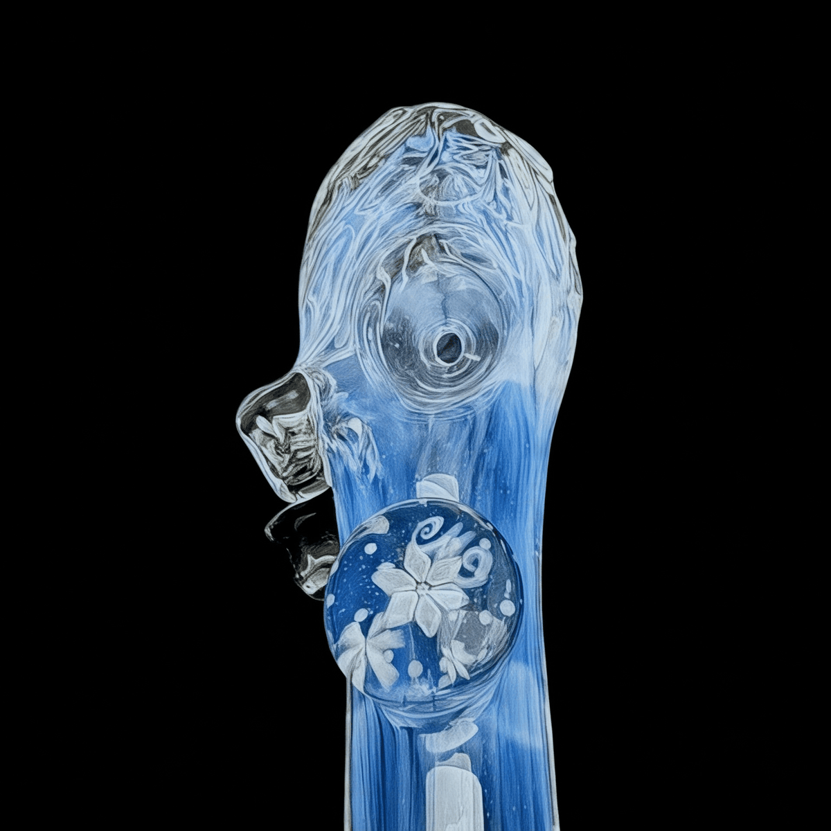 Chaka Glass "Snowdrift" Hand Pipe